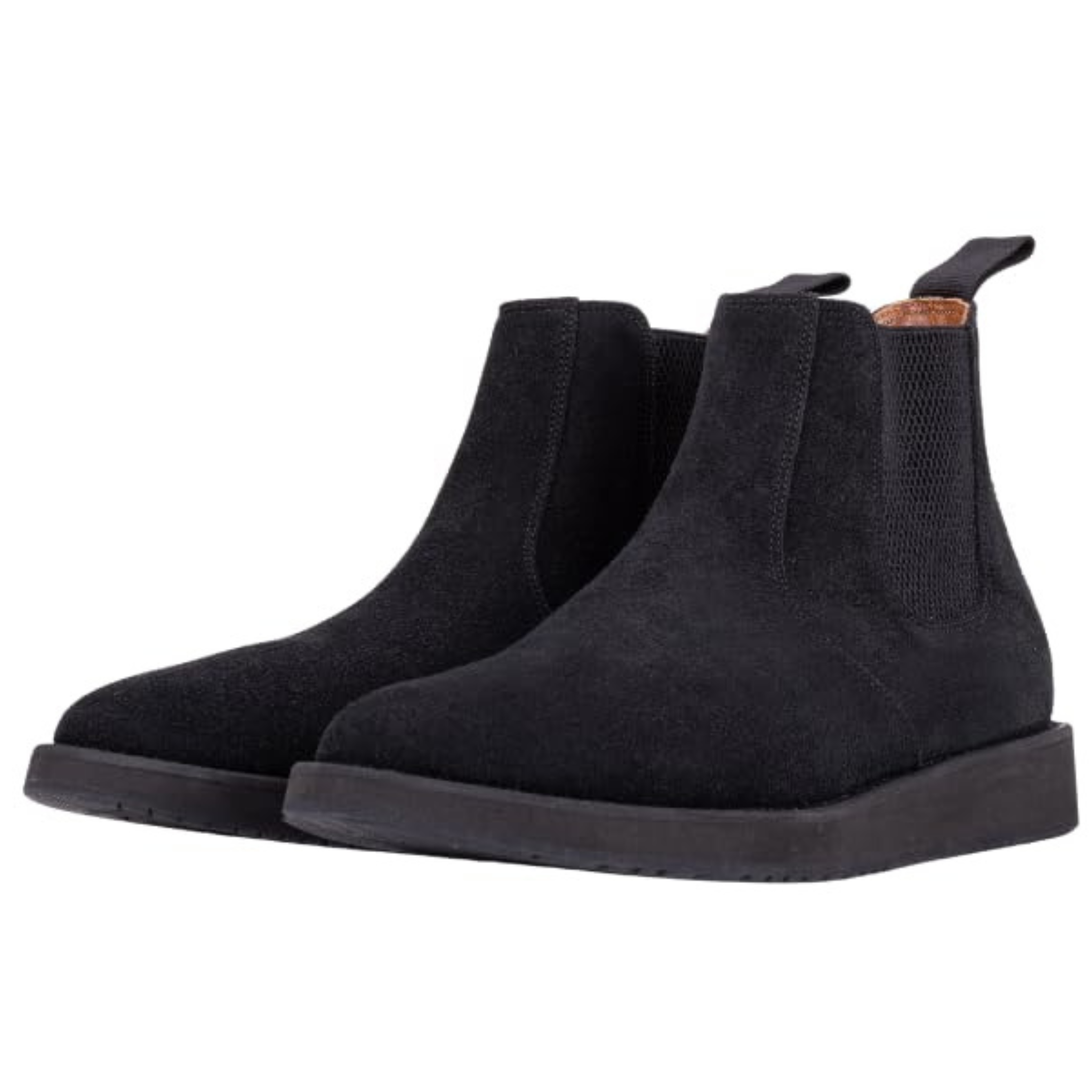 QUIVE London Mayfair black suede Chelsea boots for men