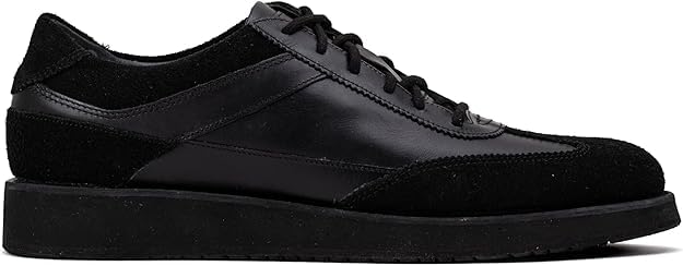 RICHMOND black leather trainers side view