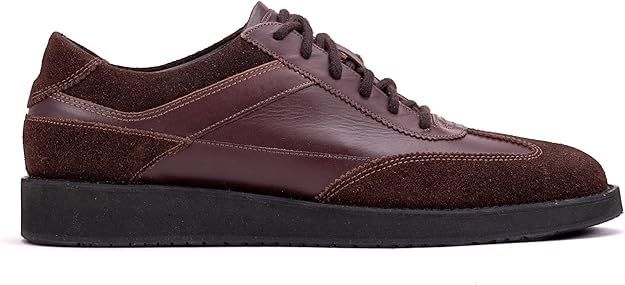 RICHMOND brown leather trainers side view