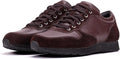 QUIVE London BELGRAVIA brown leather and suede trainers – pair view