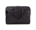 QUIVE London CAVENDISH black full-grain calf leather laptop briefcase