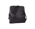 QUIVE London PORTMAN black full-grain calf leather crossbody bag front view