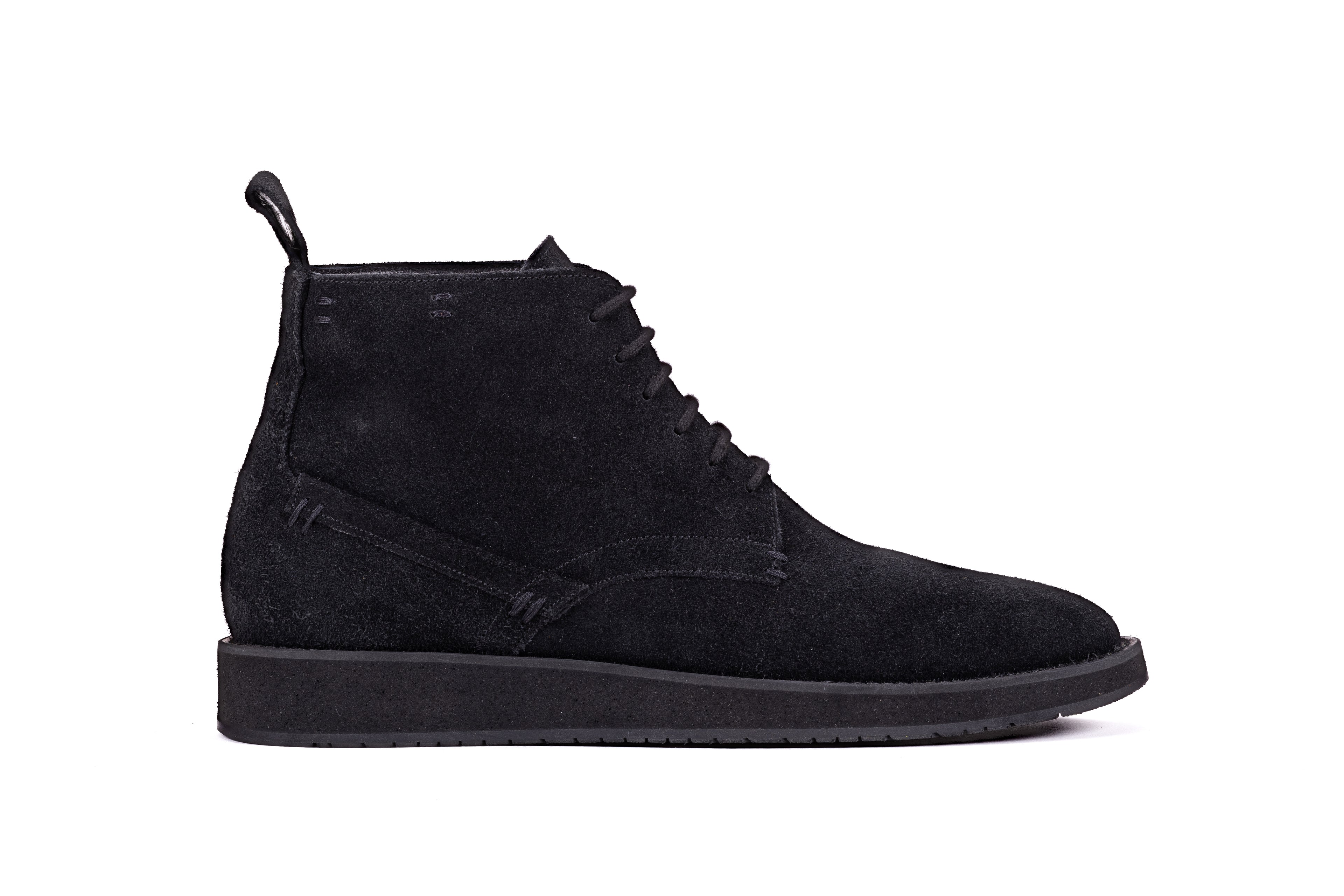 CHESTER black suede Chukka boot side view