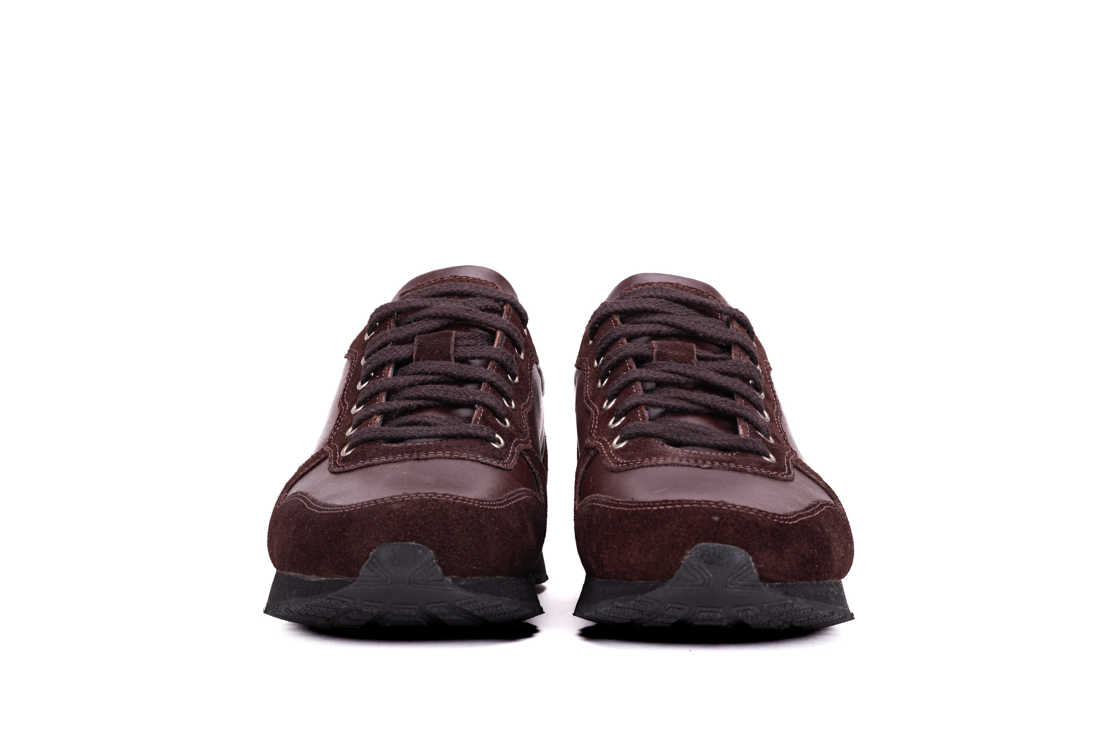 BELGRAVIA brown men's trainers – front view