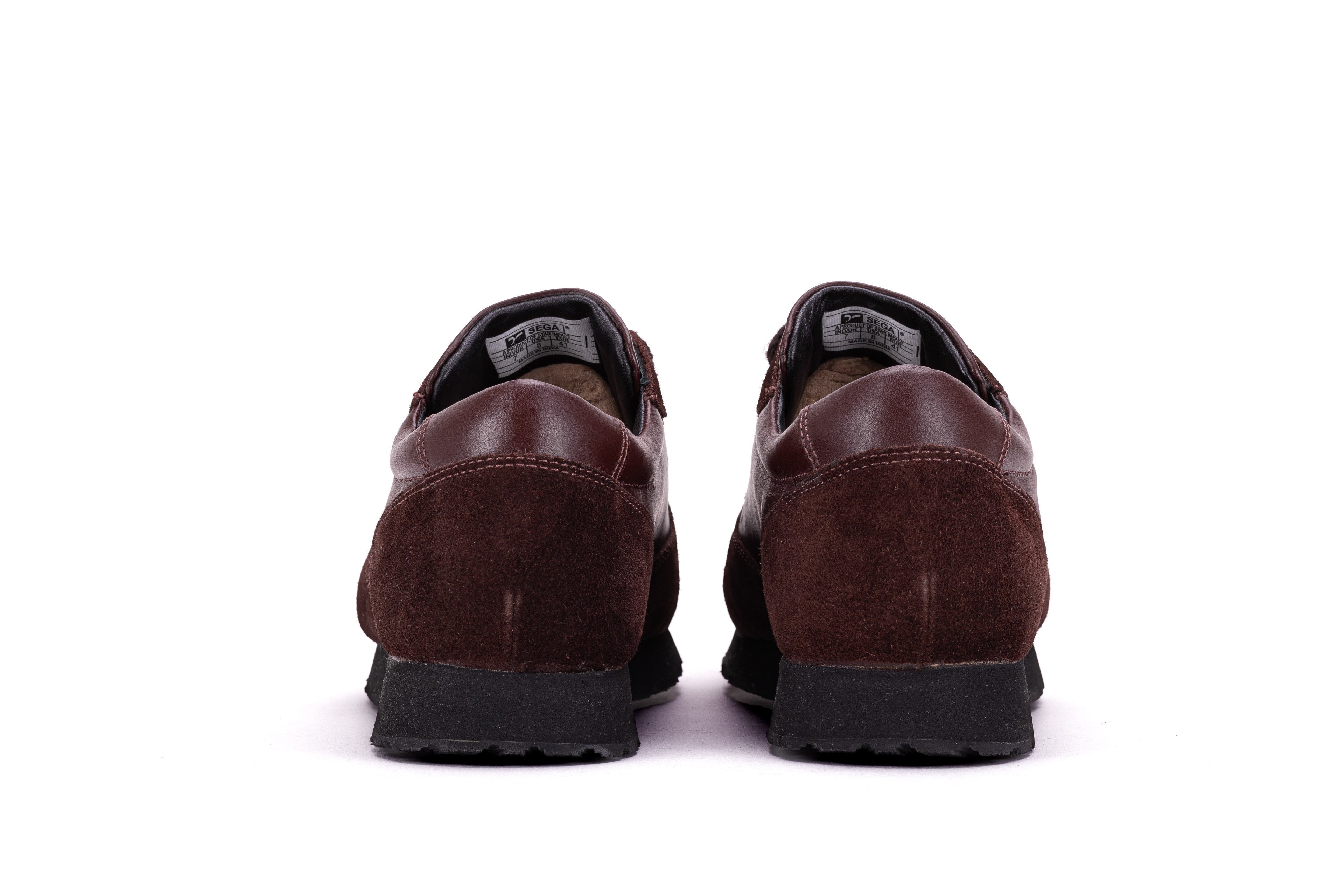 BELGRAVIA brown men's trainers – rear view