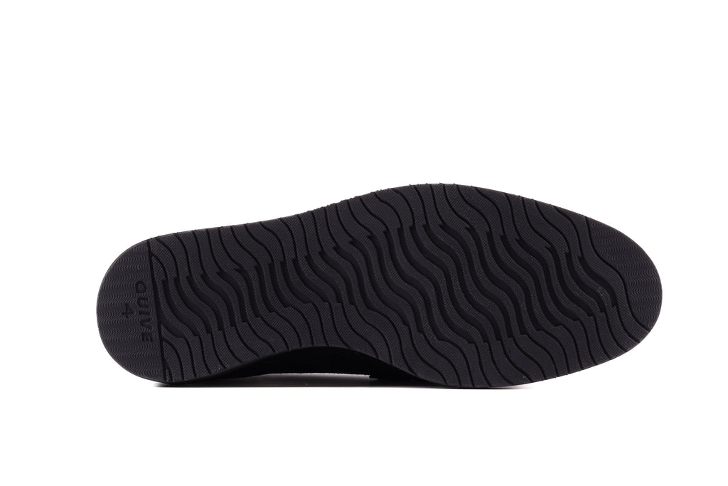 Cambridge black suede loafer rubber outsole