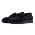 QUIVE London Cambridge men's black suede leather loafers