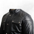 QUIVE London HARROW men's black sheepskin leather jacket